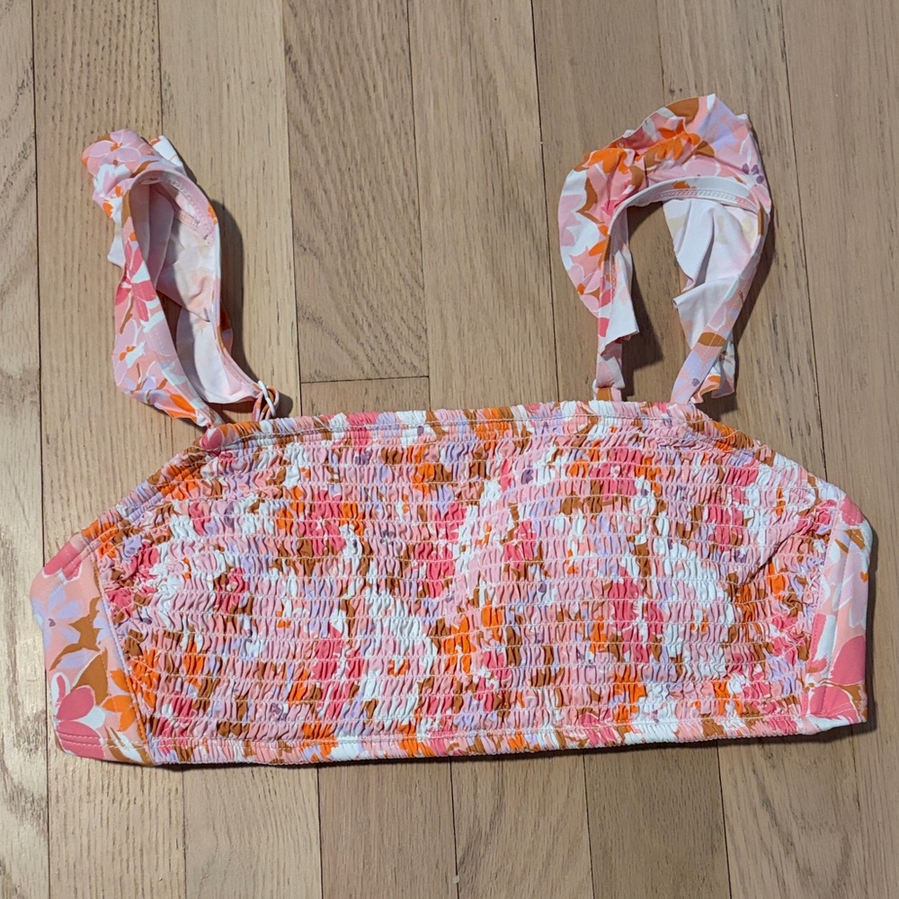 Floral Smocked bikini top